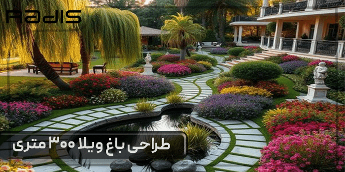 طراحی باغ ویلا ۳۰۰ متری