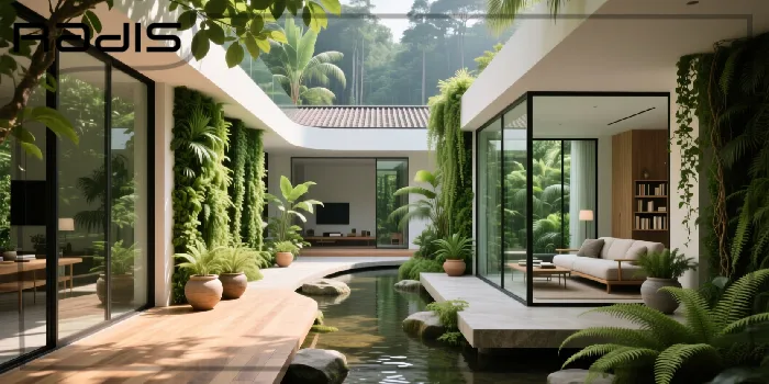 تصویر ساخته شده برای ویلای بیوفیلیک