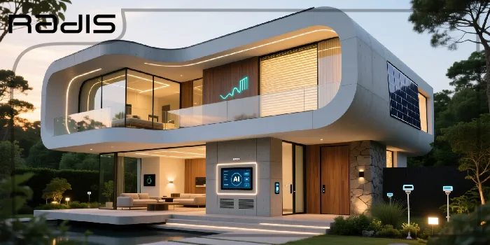 تصویر ویلا به سبک تکنولوژیک یکپارچه