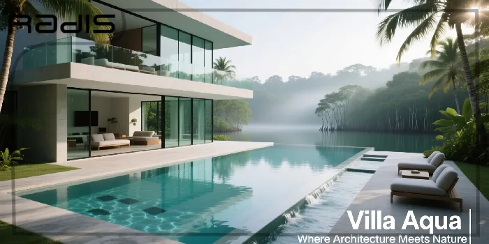 تصویر ویلا طرح غرق در آب